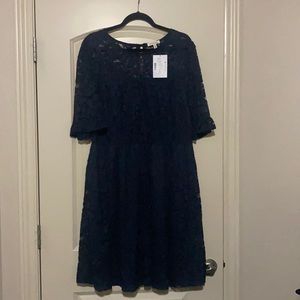 Navy lace dress